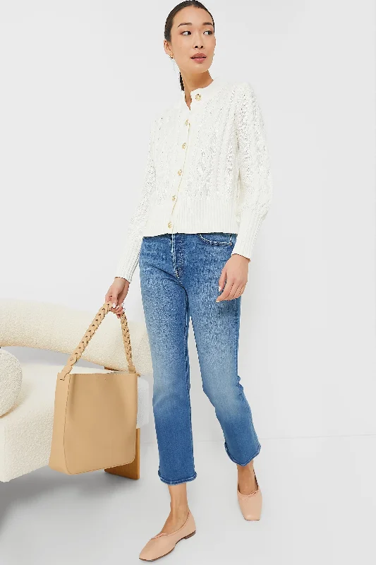 Easygoing Fashion Ivory Cotton Colette Cardigan
