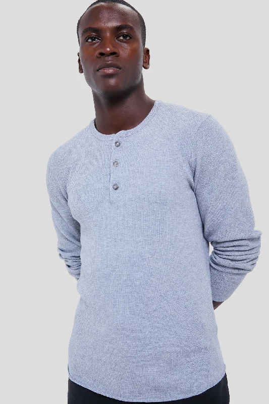 Elegant Design Misty Heather Henley Sweater