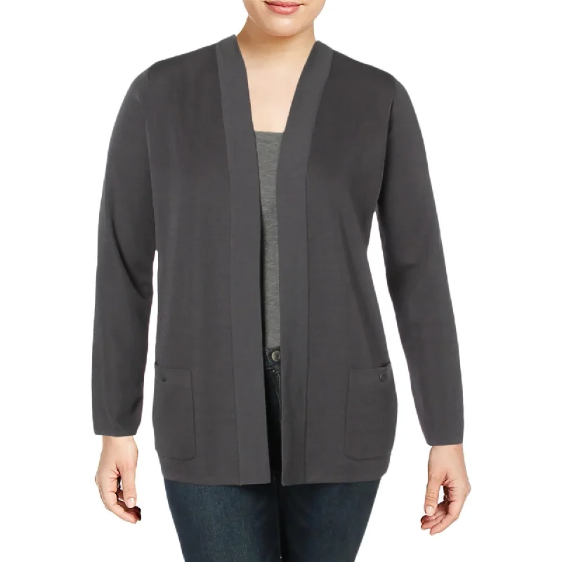 Breathable Comfort Anne Klein Womens Knit Open Front Cardigan Sweater