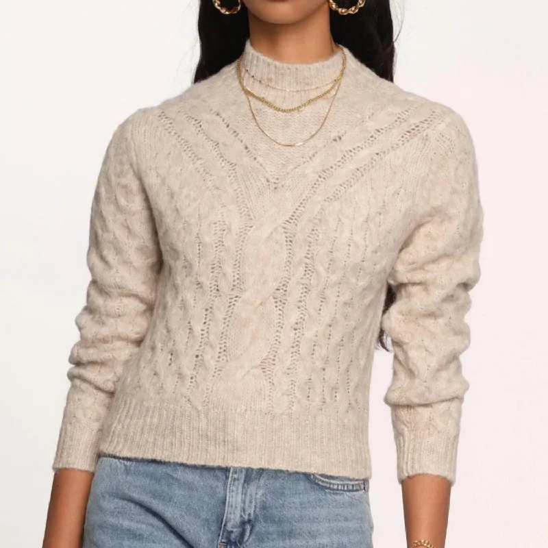 Luxury Classic Kyle Sweater In Ecru