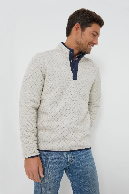 Relaxed Clothing Green Oat Heather Corbet Reversible Pullover