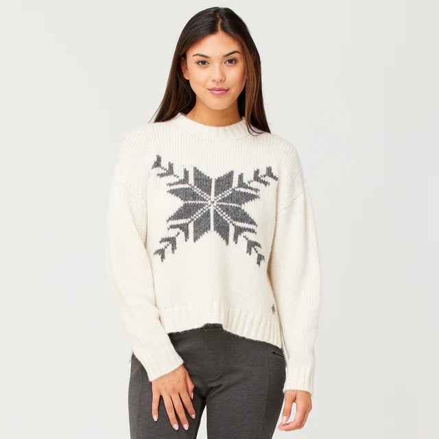 Elegant Outline Krimson Klover Women's Snowflake Sweater