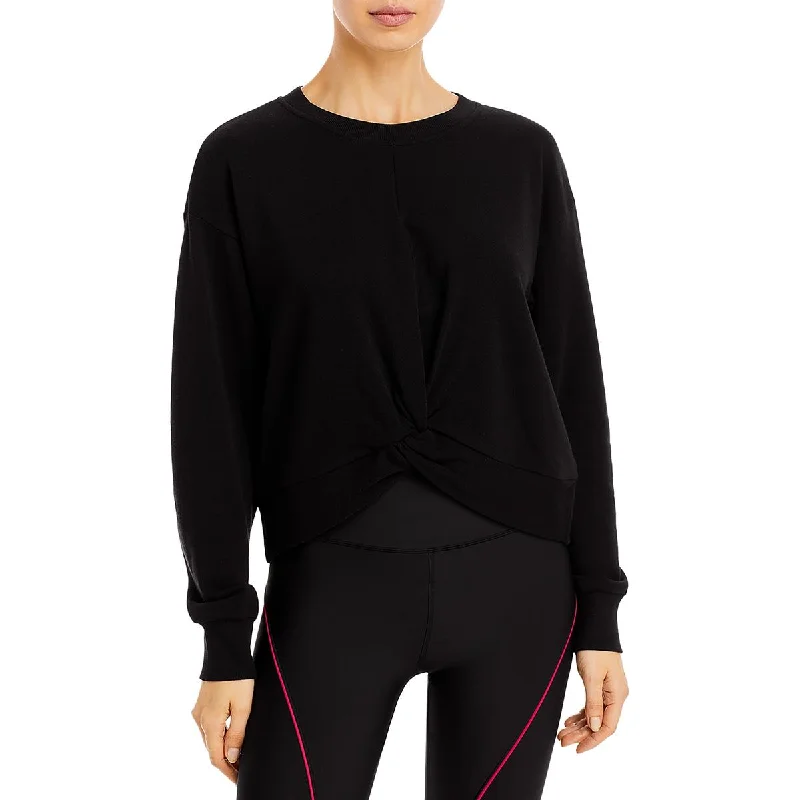 Comfort Fit Aqua Womens Long Sleeve Front Twist Pullover Sweater