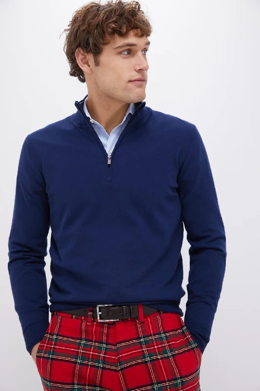 Classic Series Marine Navy Heather Movement Quarter Zip