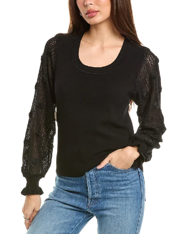 Casual Street Nanette Nanette Lepore Lace Sleeve Sweater