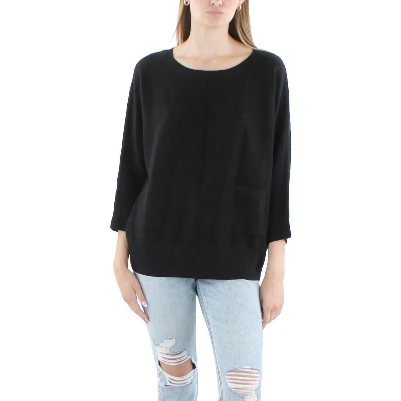 Cozy Outerwear Lisette L Womens Pocket Cotton Crewneck Sweater