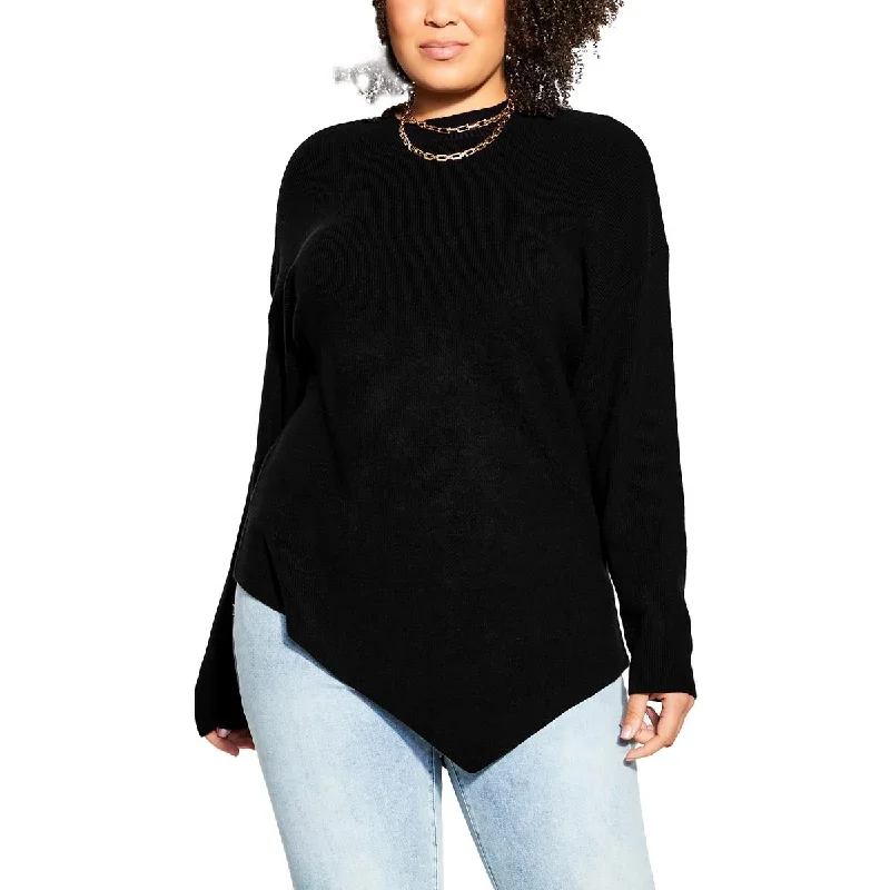 Double-sided Wear City Chic Womens Ribbed Winter Pullover Sweater