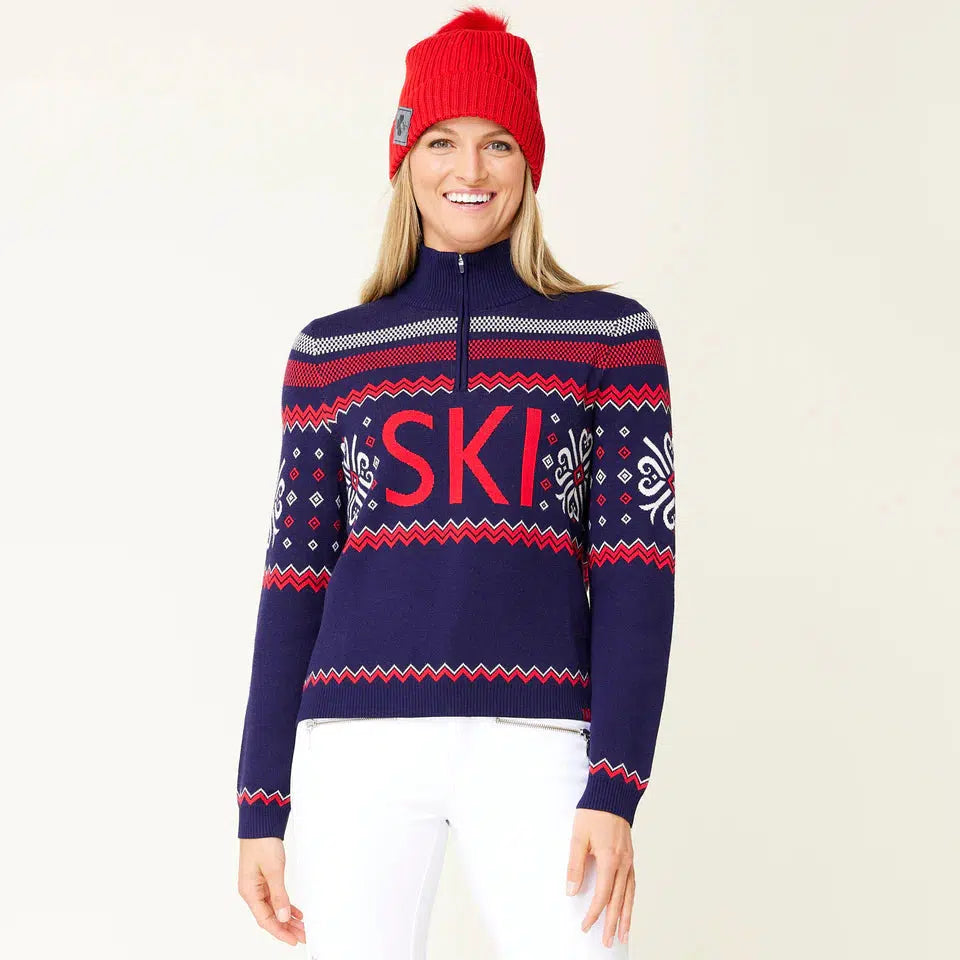 Eye-catching Personality Krimson Klover Heidi Zip Neck