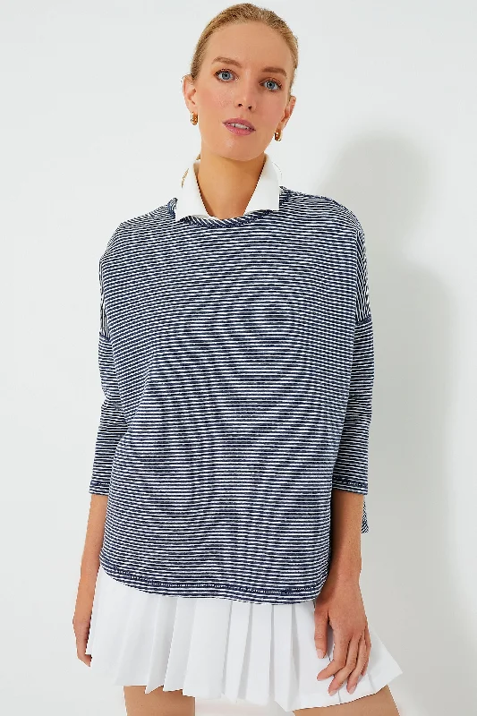 Smart Casuals Heathered Navy Reversible Ally Swing Sweatshirt