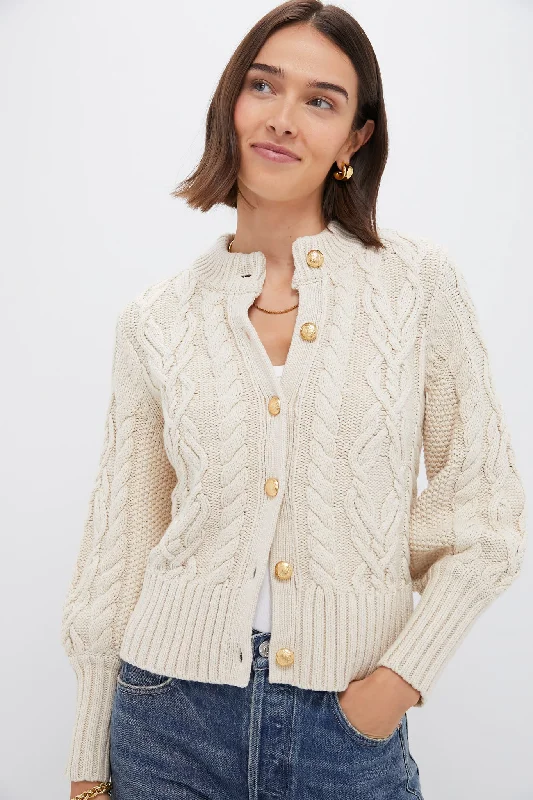 Minimalism Sandstone Cotton Colette Cardigan