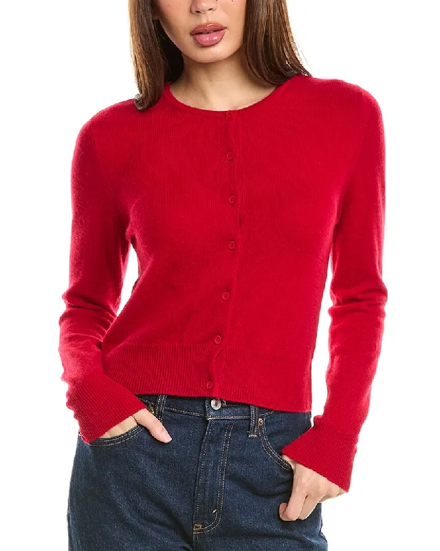 Forte Cashmere Cropped Cashmere Cardigan