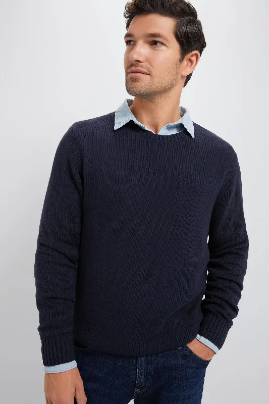 New Products Navy Blue All Season Classic Crewneck