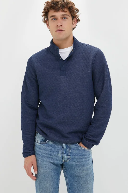 Cozy Lifestyle Navy Oat Corbet Reversible Pullover