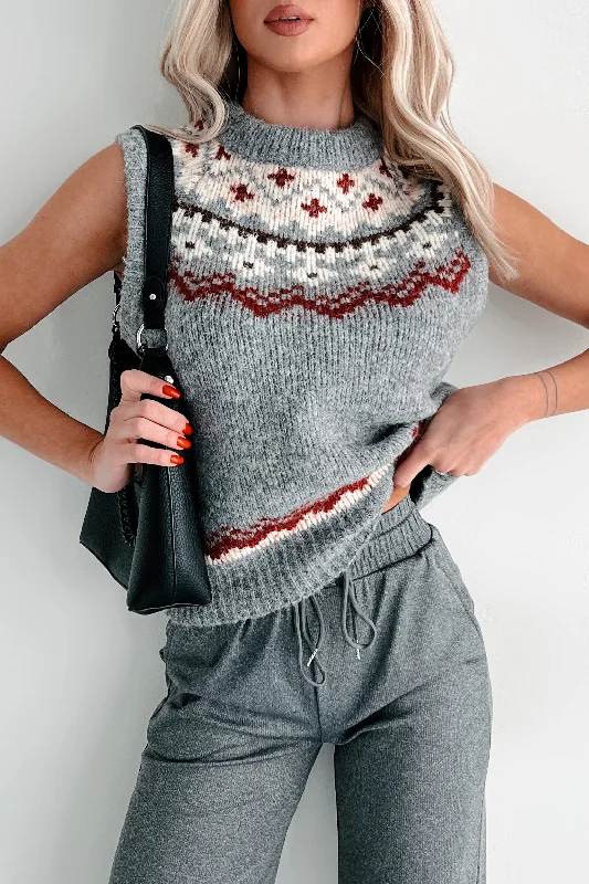 Winter Solstice Sweater Vest (Grey Combo)