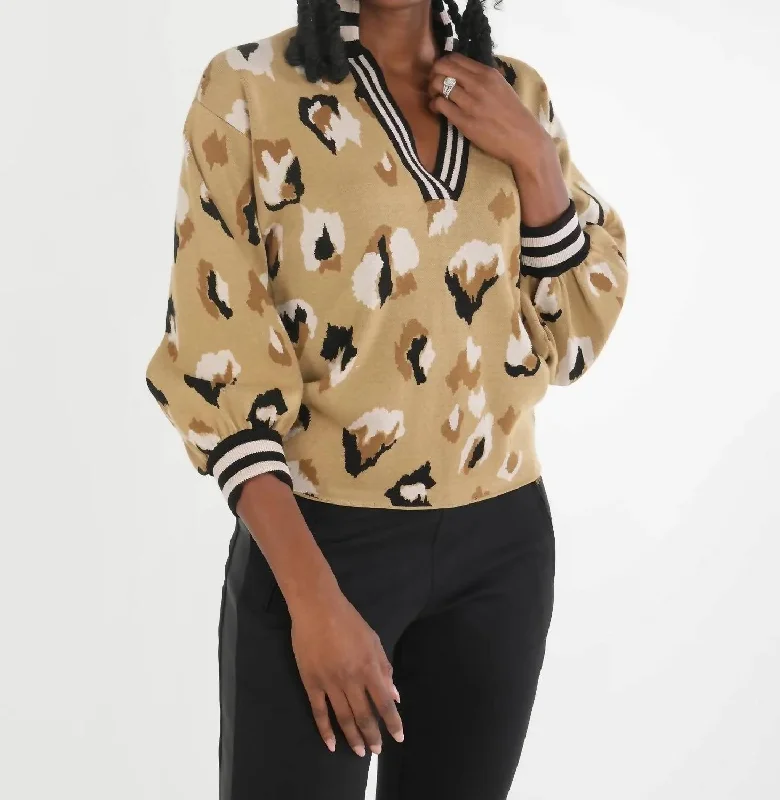 Exquisite Embroidery Lolli Sweater In Charmed Cheetah