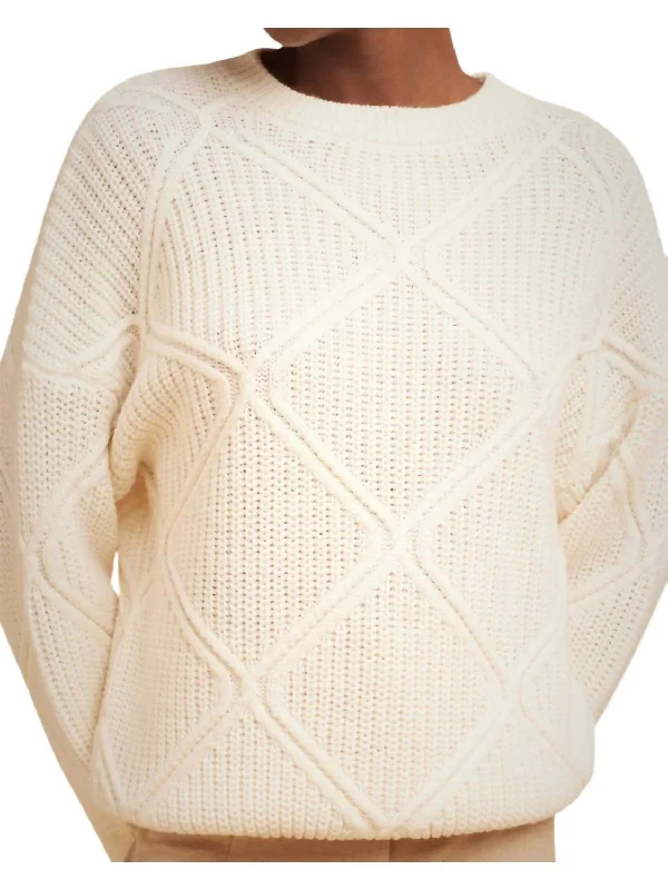 Carefree Style Long Sleeve Crew Sweater In Pomice