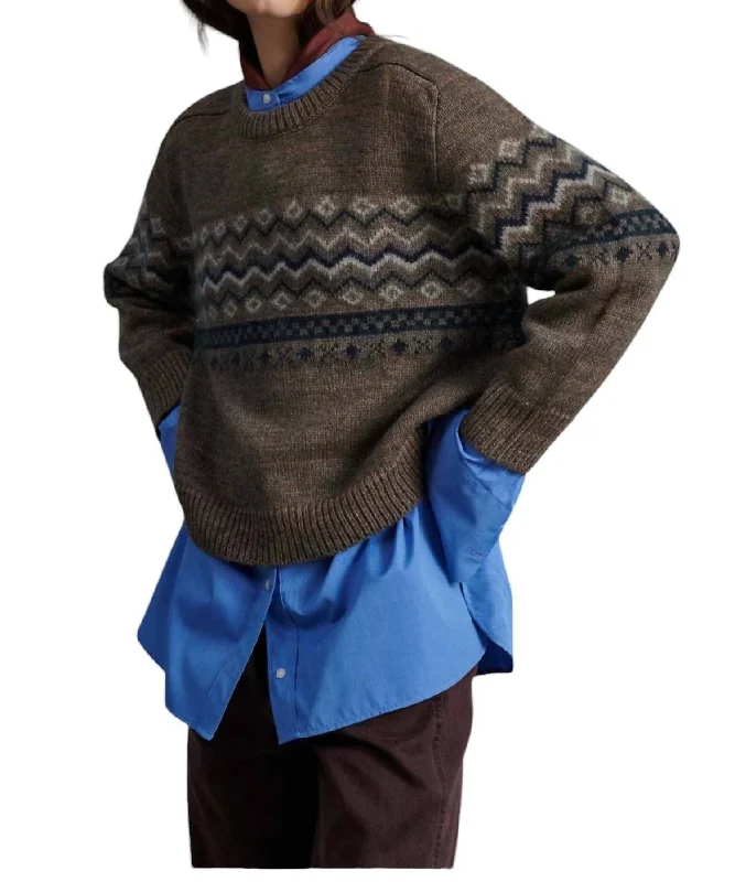 Warm Wear Wilhem Sweater In Gris Chine
