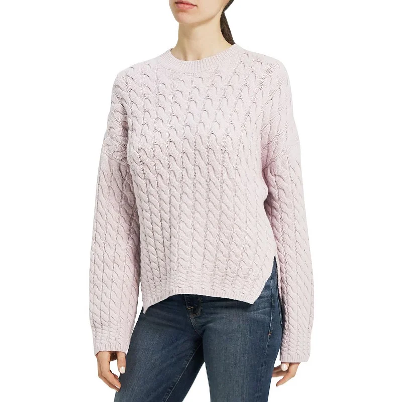 Casual And Comfortable Theory Womens Cashmere Blend Knit Pullover Sweater