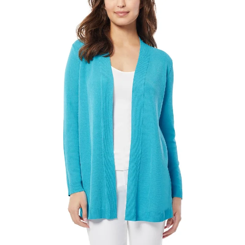College Style Jones New York Womens Ribbed Knit o Cardigan Sweater
