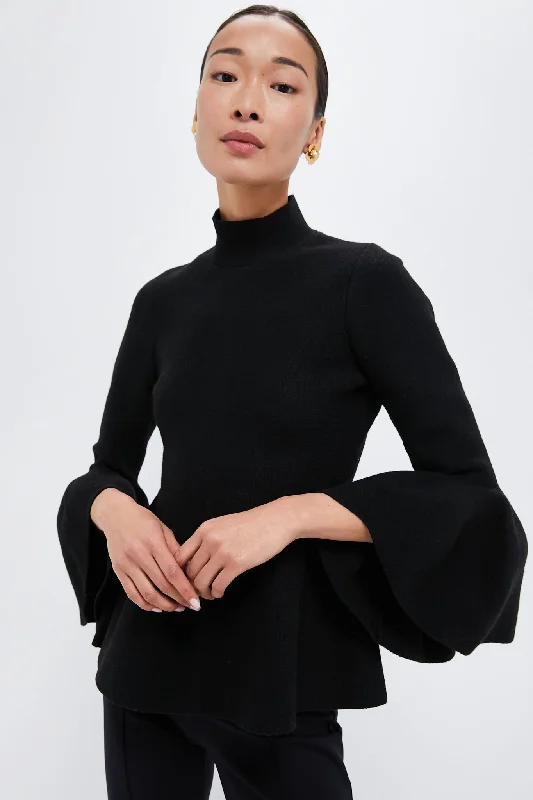 Relaxed Dresses Black Knit Isabella Top