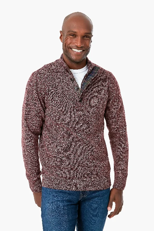 Modernism Crimson Marl Sid Half Zip