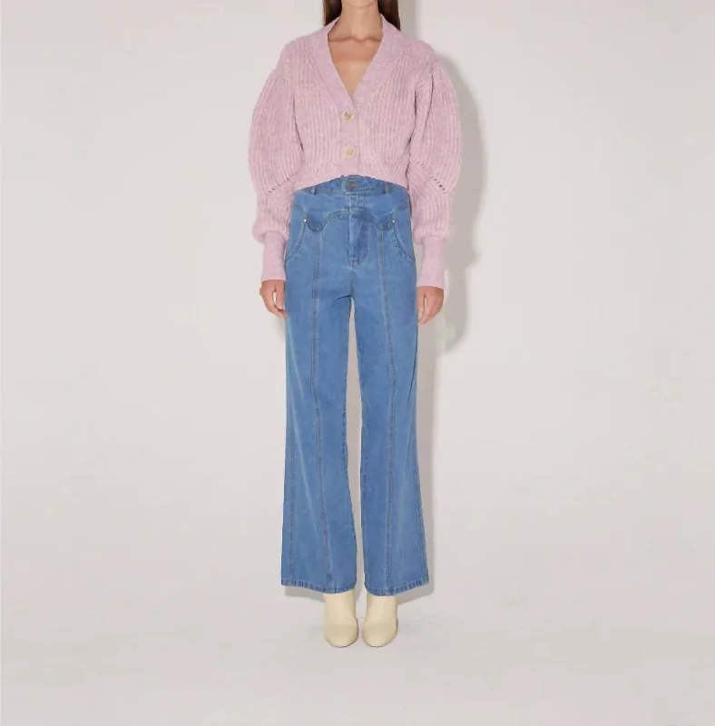 Soft Clothing Sienna Cardigan In Lavender