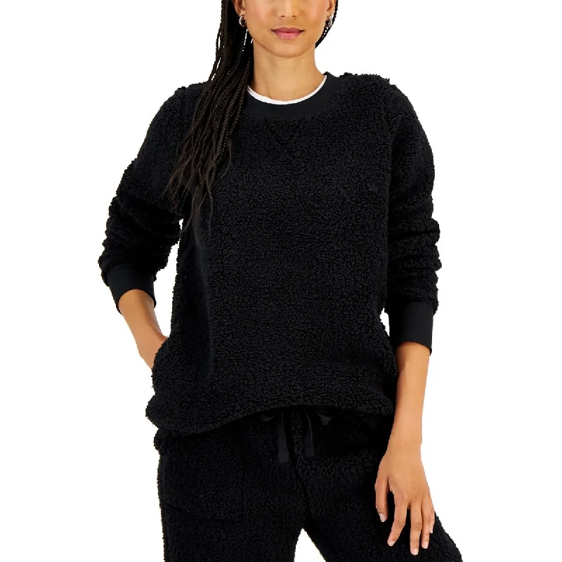 Style & Co. Womens Petites Sherpa Pullover Tunic Top