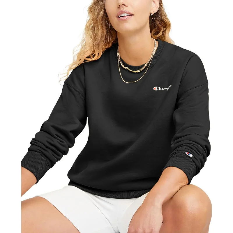 Personal Charm Champion Womens Ribbed Trim  Crewneck Sweater