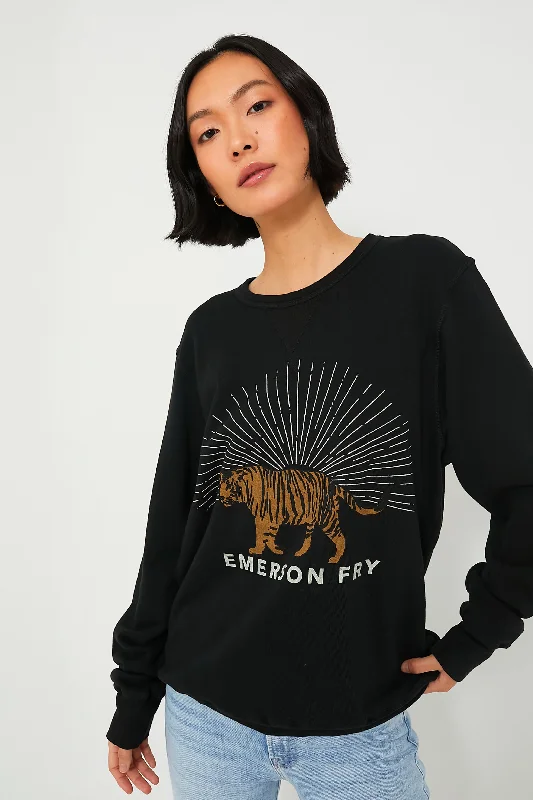 Elegant Casuals Black Tiger Sweatshirt