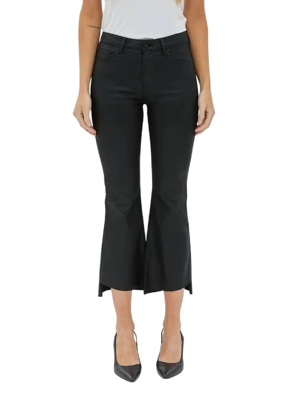 Exquisite Craftsmanship Crop Flare Jean In Charcoal