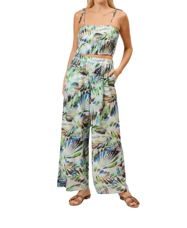 Floral Prints Heather Relaxed Pant In Multi