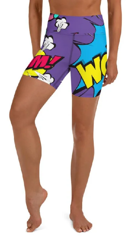 Comfortable And Cold-proof Pop Art Yoga Shorts