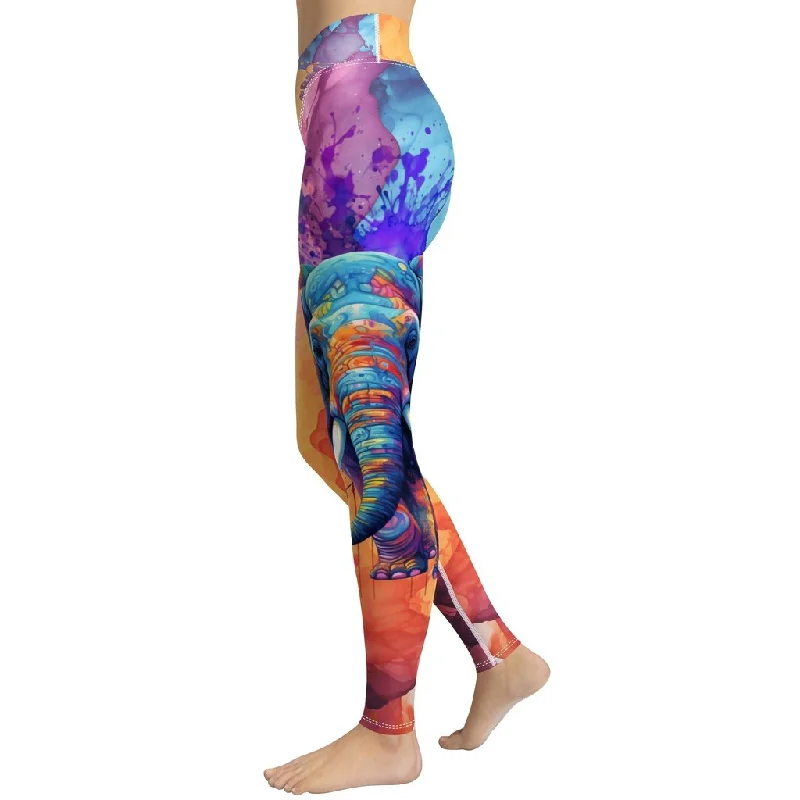 End Of The Year Elephant Yoga Leggings