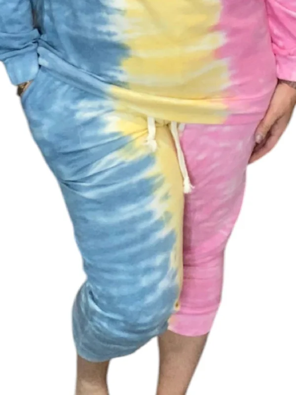 Unique Prints Tie Dye Jogger In Multi Color