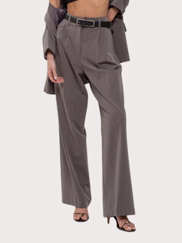 Personalized Clothing Pinstripe Trouser In Gray