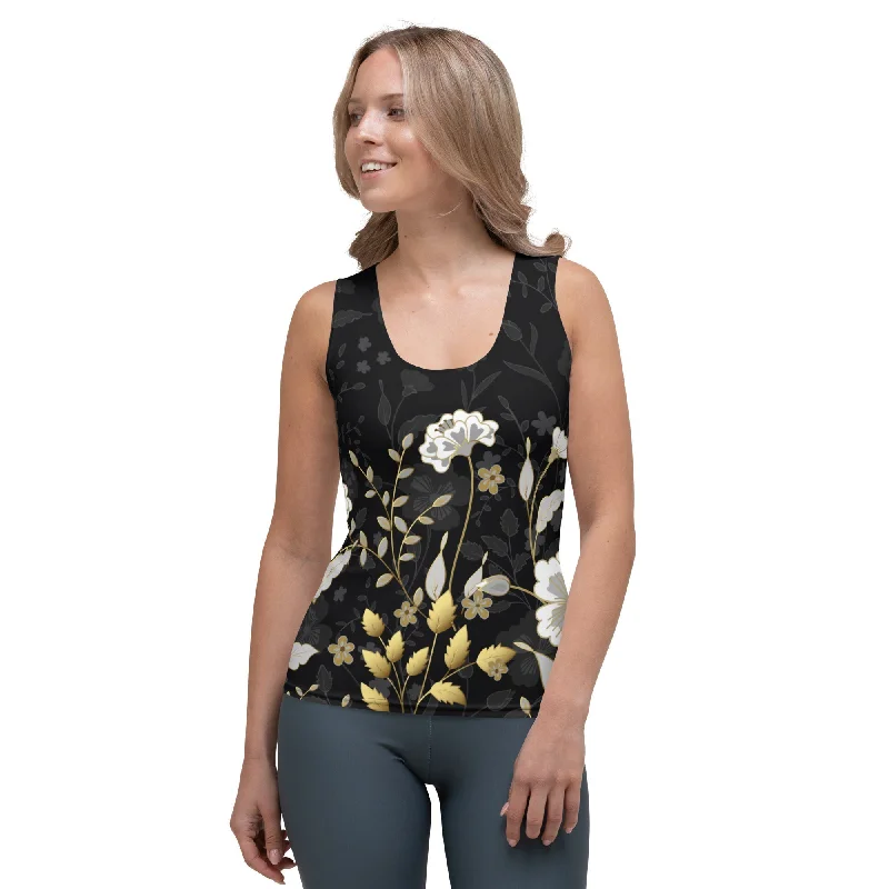 Urban Sense Golden Floral Tank Top