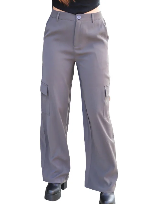 Practical Style Just Getting Started Cargo Pants In Charcoal