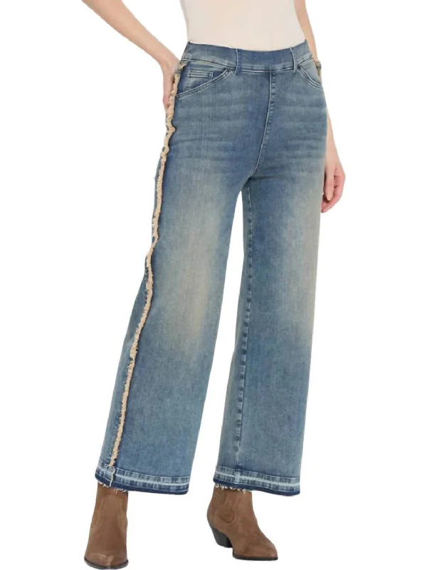Lazy Home Era Wide Leg Jeans In Blue