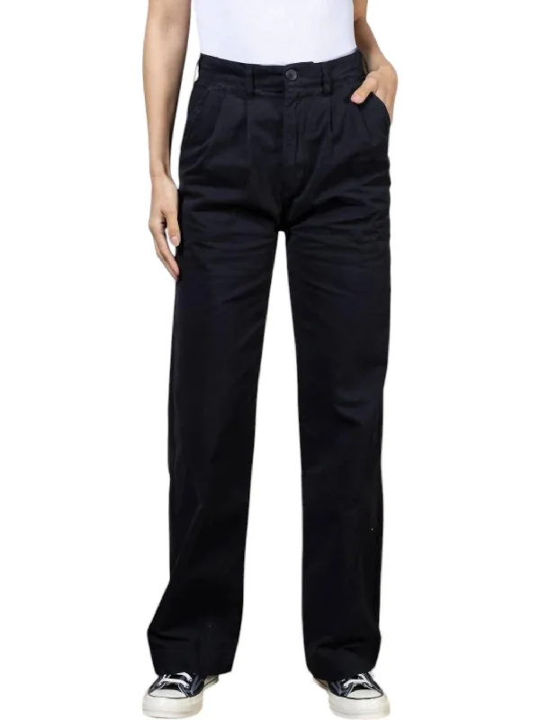 Modern City Ellery High Rise Wide Leg Trouser In Black