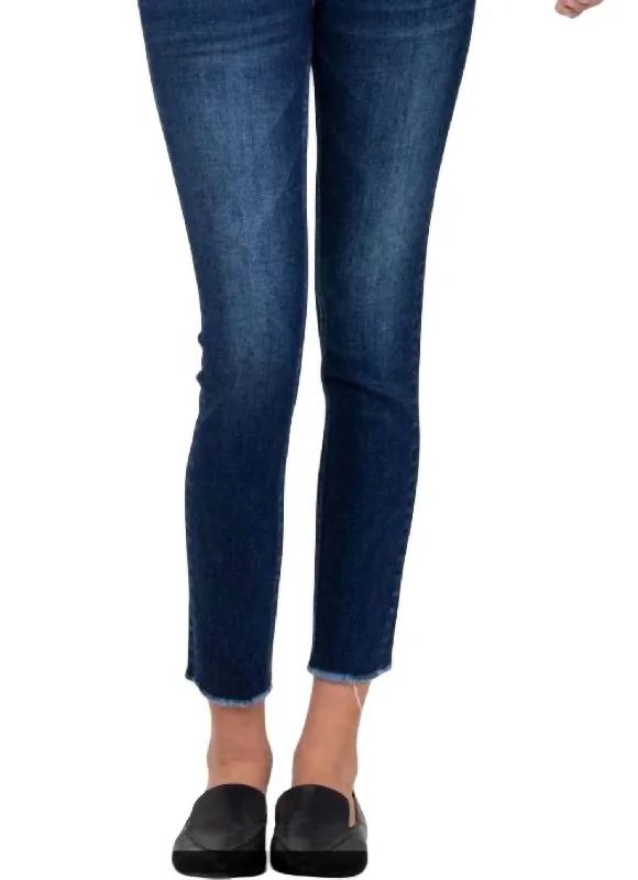 Exclusive Customization Work For The Weekend Skinny Jean In Dark Wash