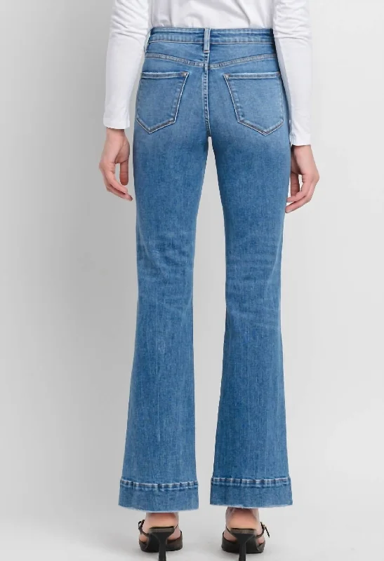 New Autumn And Winter Styles Take It Easy High Rise Flare Jean In Lt Wash