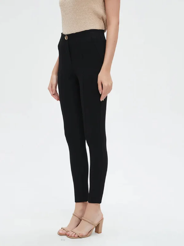 Elegant Comfort Women's Plain Skinny Jeans,Black