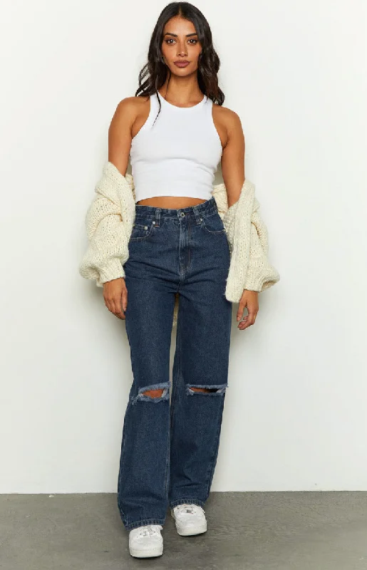 Relaxed Fit Robin Dark Blue Denim Jeans