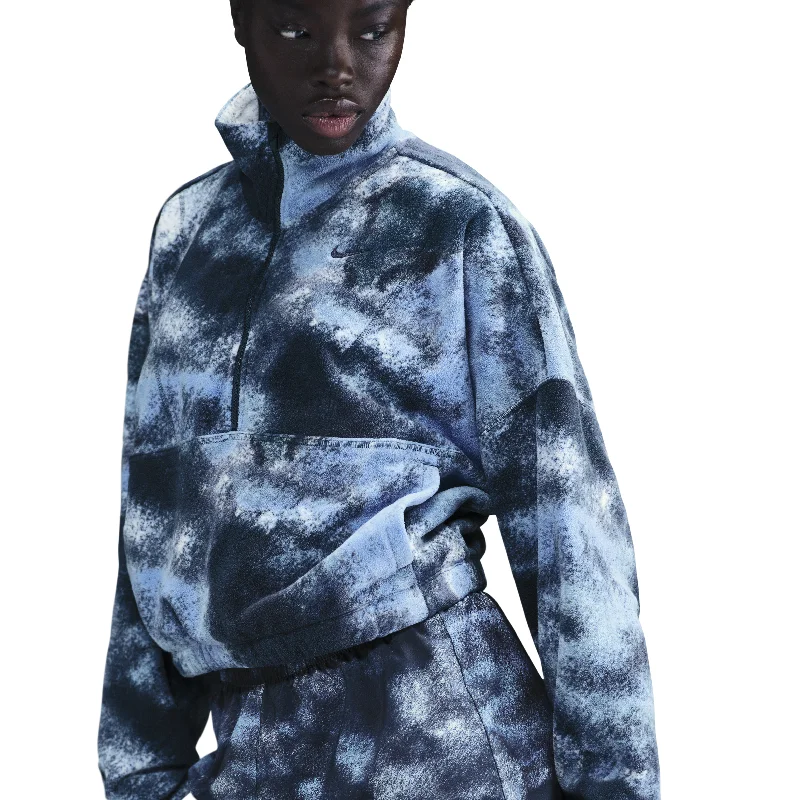 Trendy Dresses Nike Women's One Therma-FIT Oversized 1/2-Zip Fleece Printed Top