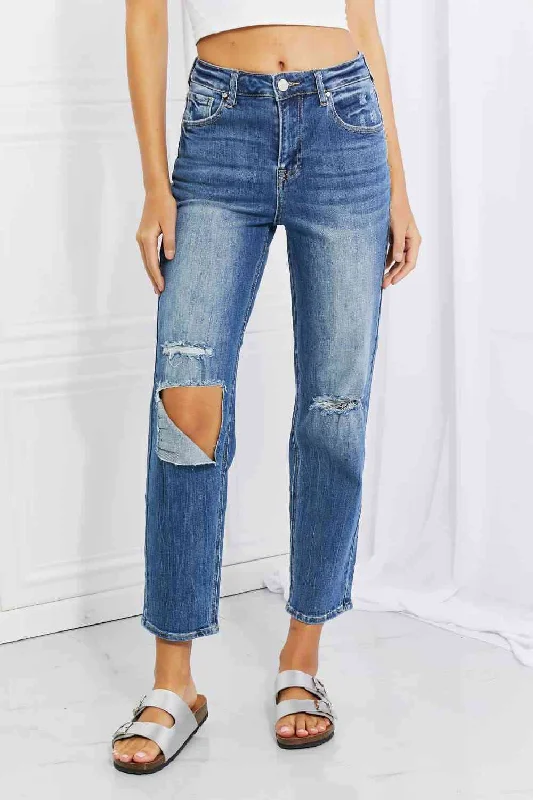 Chic Lounge RISEN Full Size Emily High Rise Relaxed Jeans