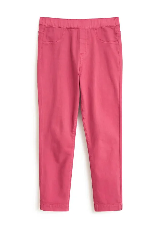 Relaxed Wear White Stuff Janey Cropped Jegging, Dark Pink