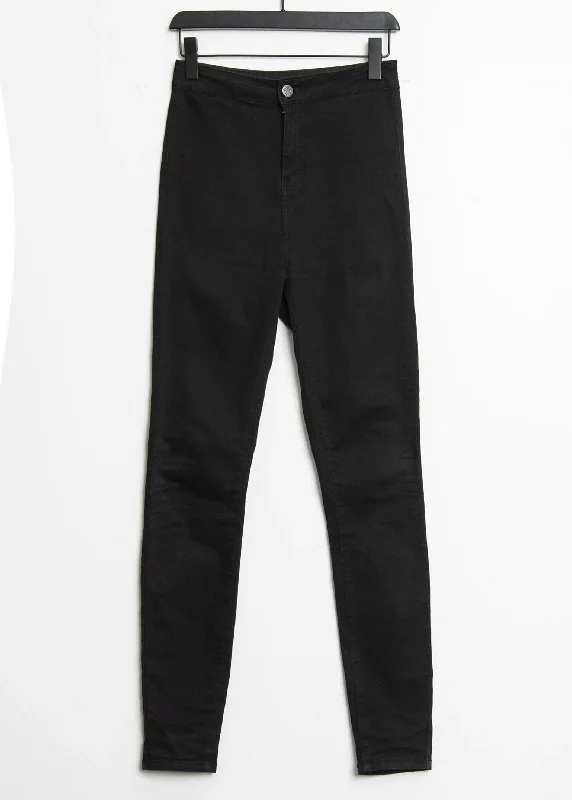 Classic Design Women's Plain Skinny Jeans,Black