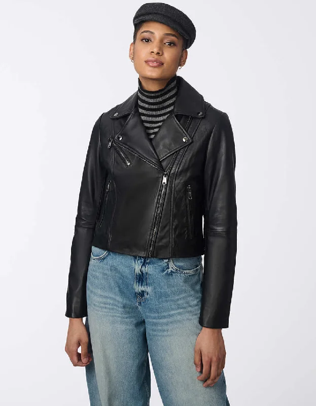 High-end Fabrics Jet Leather Jacket