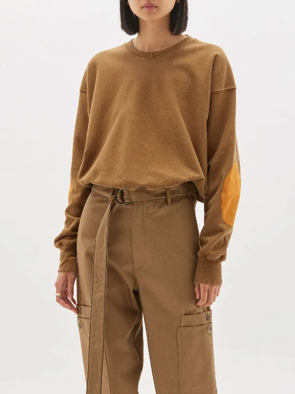 Comfy Chic Wear Classic Elbow Patch Sweat