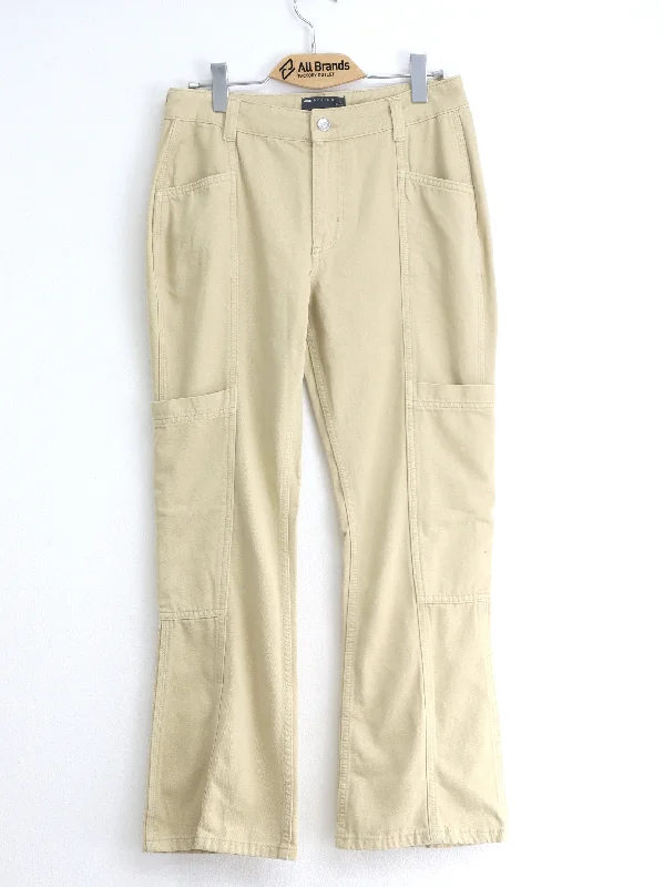 Breezy Style Women's Plain Solid Jeans,Beige